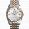 Replica Rolex Datejust 41mm 18k 2-Tone Jubilee Fluted Bezel MOP White Dial Diamond Markers