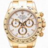 Replica Rolex Cosmograph Daytona Gold with White Dial Stick Marks - Image 2