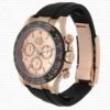 Replica Rolex Cosmograph Daytona Rose Gold with Pink Dial Diamond Marks Rubber Band - Image 3