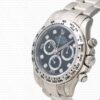 Replica Rolex Cosmograph Daytona SS White Gold Black Dial with Diamond Marks - Image 5