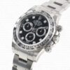 Replica Rolex Cosmograph Daytona SS White Gold Black Dial with Diamond Marks - Image 4