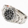 Replica Rolex Cosmograph Daytona SS White Gold Black Dial with Diamond Marks - Image 3
