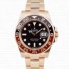 Replica Rolex GMT-Master II Rose Gold Black Dial Black / Brown Ceramic Bezel
