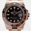 Replica Rolex GMT-Master II Rose Gold Black Dial Black / Brown Ceramic Bezel - Image 2
