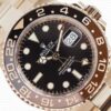Replica Rolex GMT-Master II Rose Gold Black Dial Black / Brown Ceramic Bezel - Image 4