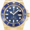 Replica Rolex Submariner 18k Gold Blue dial Ceramic Bezel - Image 2