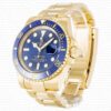 Replica Rolex Submariner 18k Gold Blue dial Ceramic Bezel - Image 7